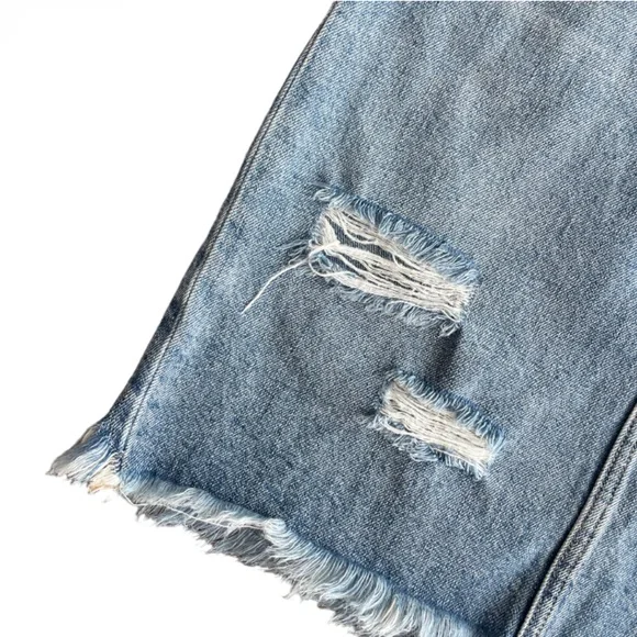 Distressed Jean Skirt Frayed Raw Hem Cut Off Denim Gap Women Size X Small XS - Picture 5 of 16